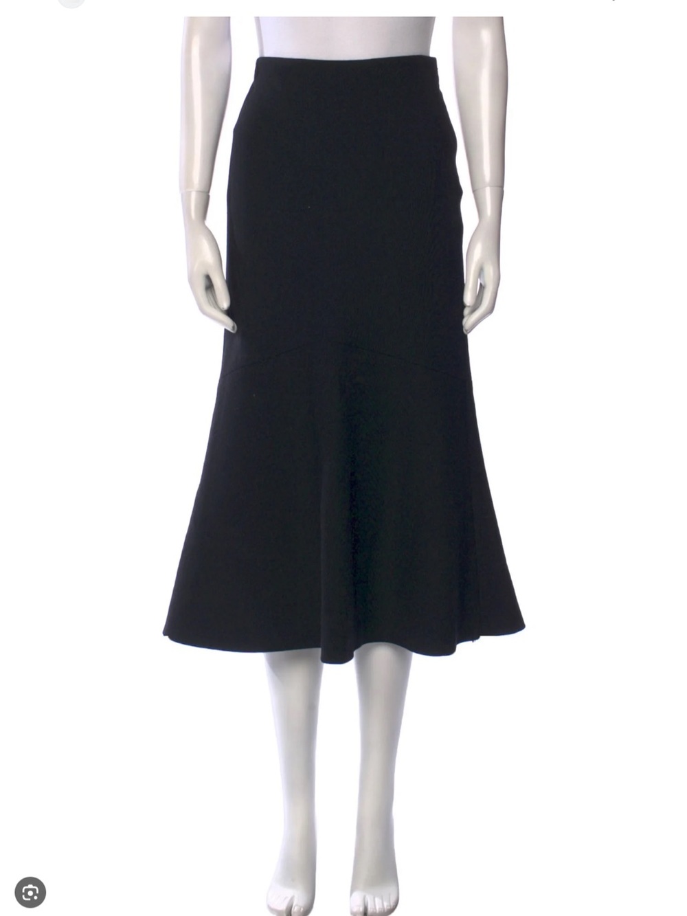 Ralph Lauren Black Midi Flared Hem Skirt